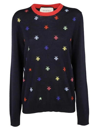 Shop Gucci Bees & Stars Knit Sweater