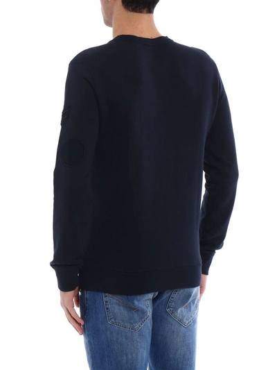 Shop Dondup Distressed Sweatshirt In Navy