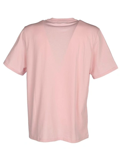 Shop Msgm Logo T-shirt In Pink