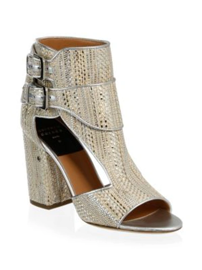 Shop Laurence Dacade Rush Studded Leather Sandals In Natural Silver