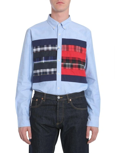 Shop Tommy Hilfiger Button Down Shirt In Blu