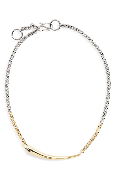 Shop Charlotte Chesnais Alki Vermeil Necklace In Silver/yellow/vermeil