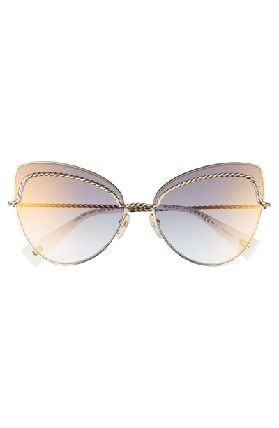 Shop Marc Jacobs 61mm Butterfly Sunglasses In Gold