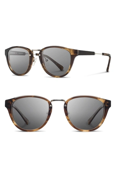 Shop Shwood 'ainsworth' 49mm Polarized Sunglasses - Bourbon/ Silver/ Greypol