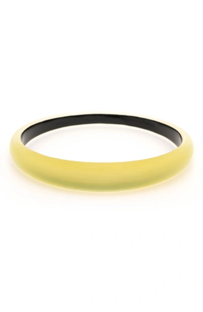 Shop Alexis Bittar Lucite Tapered Bangle In Titanium Yellow