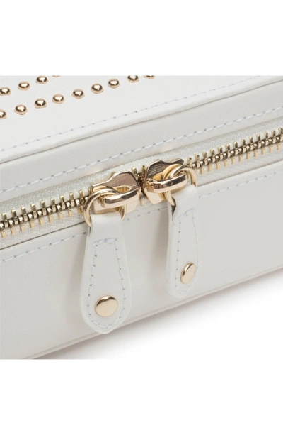 Shop Wolf 'marrakesh' Zip Jewelry Case - Ivory In Cream