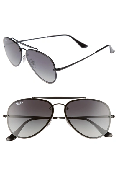 Shop Ray Ban 58mm Aviator Sunglasses - Shiny Black