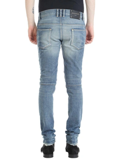Shop Balmain Blue Denim Jeans