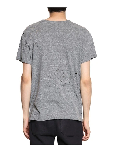 Shop Amiri Shotgun Cotton T-shirt In Grigio