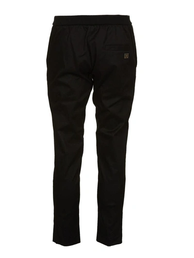 Shop Les Hommes Urban Classic Fitted Trousers In Nero