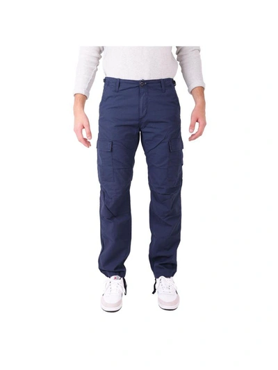 Shop Carhartt Cotton Cargo Pants In Blue