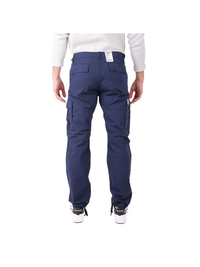 Shop Carhartt Cotton Cargo Pants In Blue