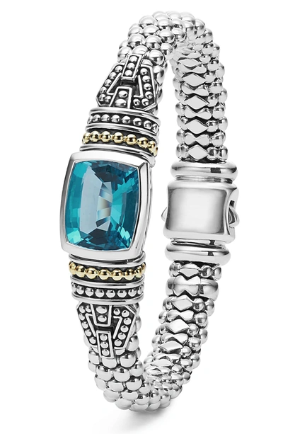 Shop Lagos 'caviar Color' Semiprecious Stone Bracelet In London Blue Topaz