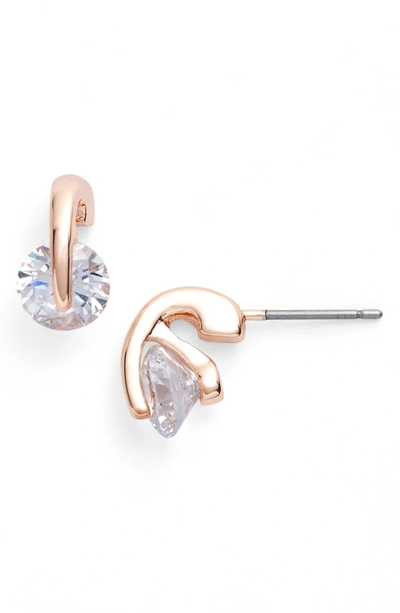 Shop Givenchy Stud Earrings In Rose Gold