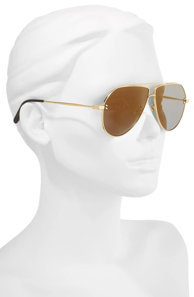 Shop Stella Mccartney 60mm Aviator Sunglasses - Gold/ Black