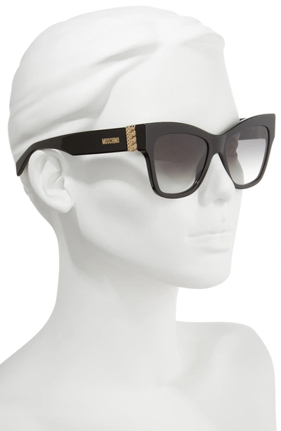 Shop Moschino 53mm Cat's Eye Sunglasses - Purple Black Multi