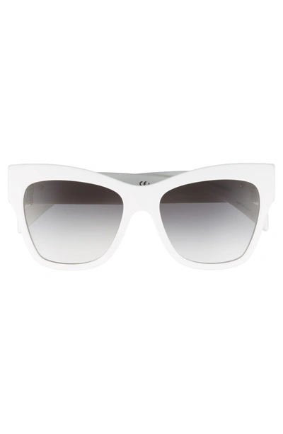 Shop Moschino 53mm Cat's Eye Sunglasses In White