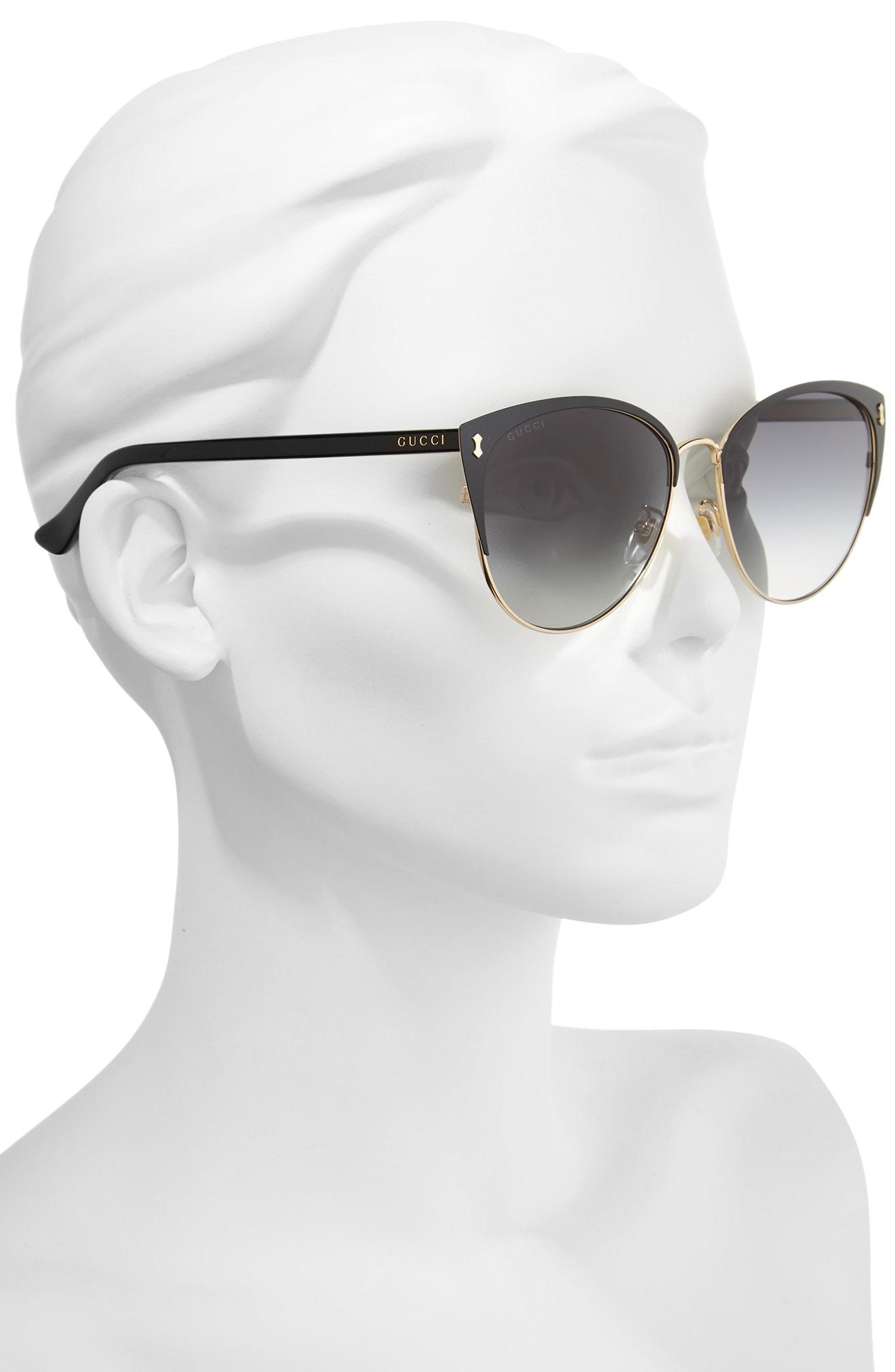 gucci 58mm cat eye sunglasses