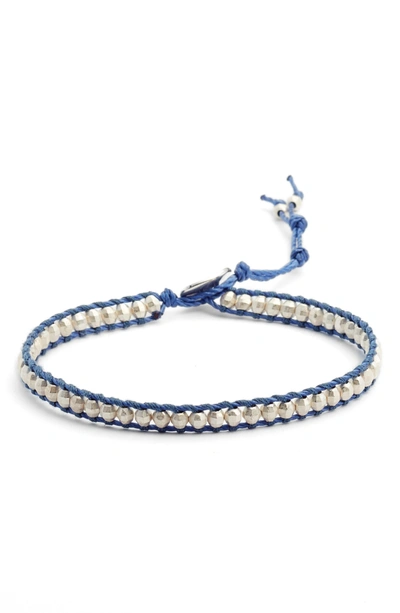 Shop Chan Luu Beaded Bracelet In Silver/ Periwinkle