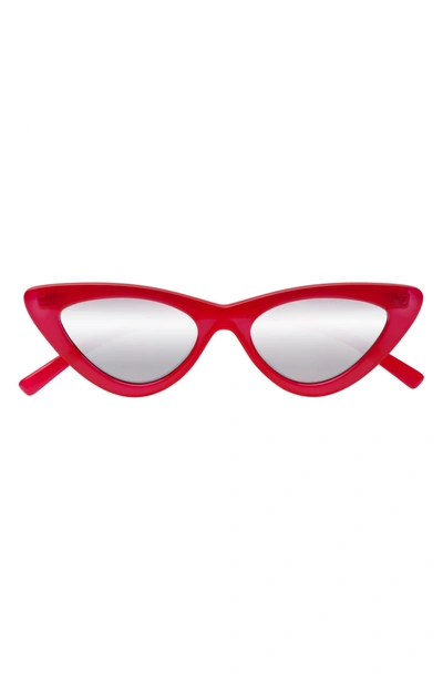 Shop Le Specs X Adam Selman Last Lolita 49mm Cat Eye Sunglasses - Opaque Red