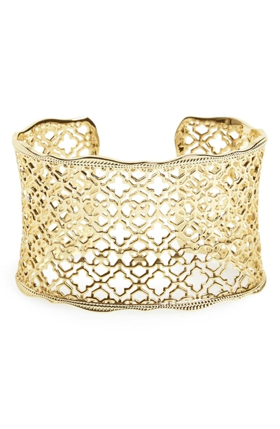 Shop Kendra Scott 'mystic Bazaar - Candice' Wide Cuff In Silver/ Gold
