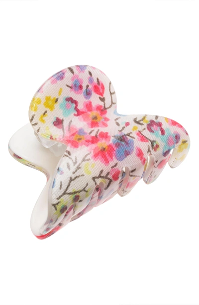 Shop France Luxe 'mini Couture' Jaw Clip In Piccadilly Lime/ Pink