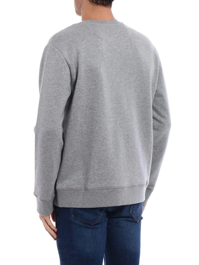 Shop Valentino Branded Sweater In Grey Mel-black