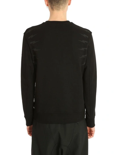 Shop Neil Barrett Black Cotton Sweatshirt