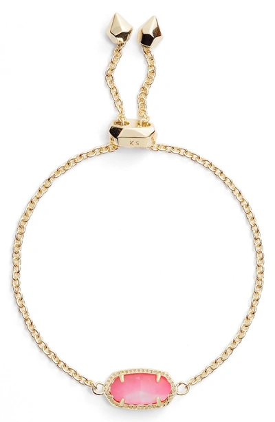 Shop Kendra Scott Elaina Bracelet In Blush Dyed Ivory Mop/ Gold