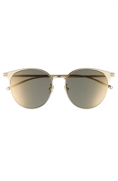 Shop Saint Laurent 57mm Sunglasses - Gold