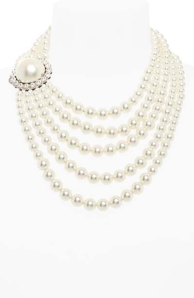 Shop Miu Miu Multistrand Imitation Pearl Necklace