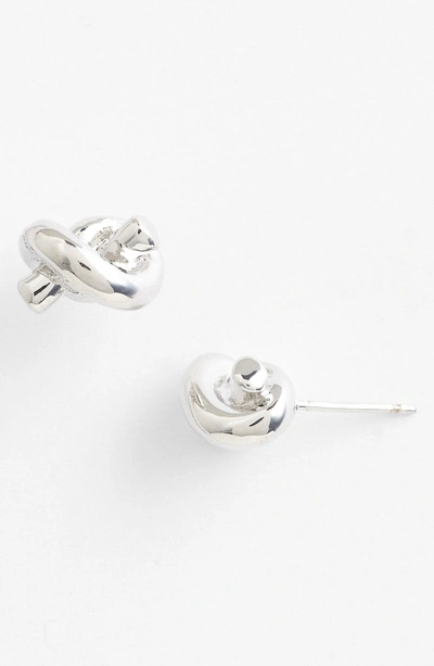 Shop Kate Spade 'sailors Knot' Mini Stud Earrings In Silver