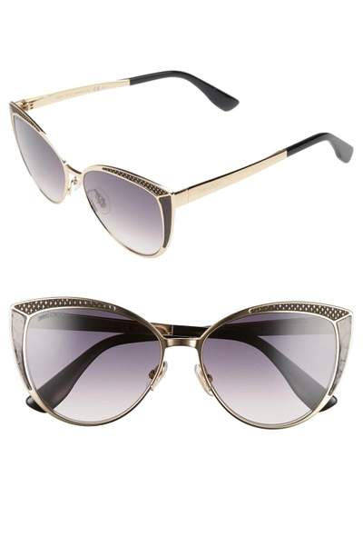 Shop Jimmy Choo 56mm Cat Eye Sunglasses - Rose Gold