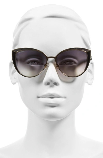 Shop Jimmy Choo 56mm Cat Eye Sunglasses - Rose Gold