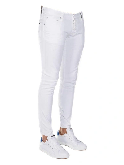 Shop Dsquared2 Skinny Fit Cotton Stretch Jeans In White