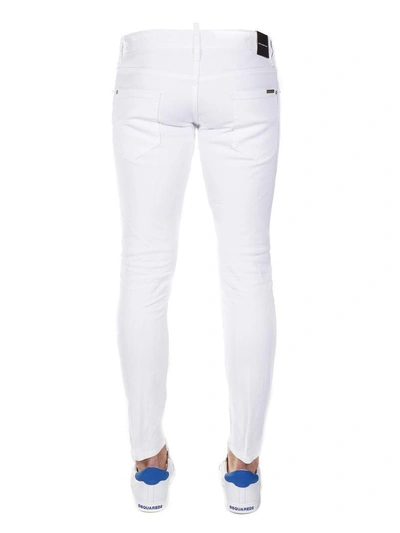 Shop Dsquared2 Skinny Fit Cotton Stretch Jeans In White