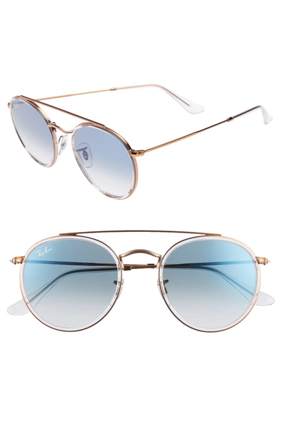 Ray Ban 51mm Aviator Gradient Lens Sunglasses - Blue Transparent In Blue Transparent