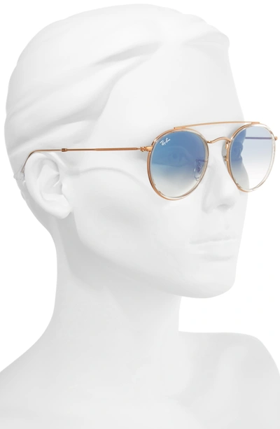 Ray Ban 51mm Aviator Gradient Lens Sunglasses - Blue Transparent In Blue Transparent