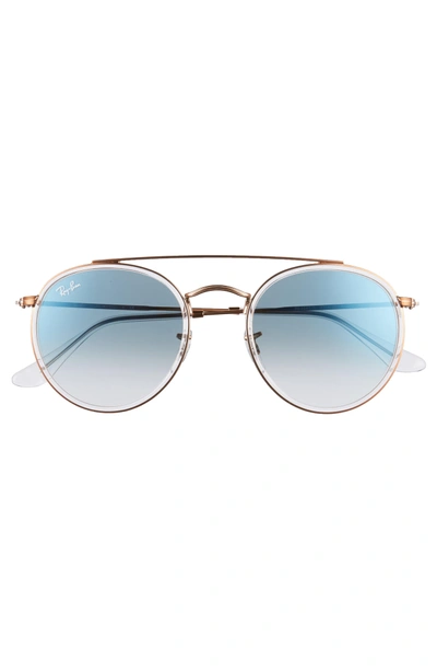 Ray Ban 51mm Aviator Gradient Lens Sunglasses - Blue Transparent In Blue Transparent