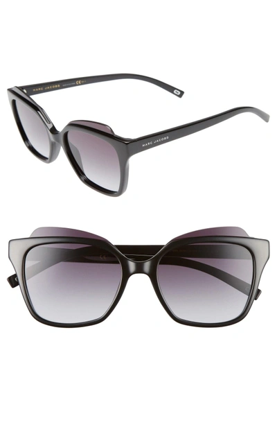 Shop Marc Jacobs 54mm Sunglasses - Shiny Black