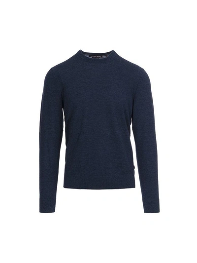 Shop Michael Kors Wool Sweater In Denim-melange