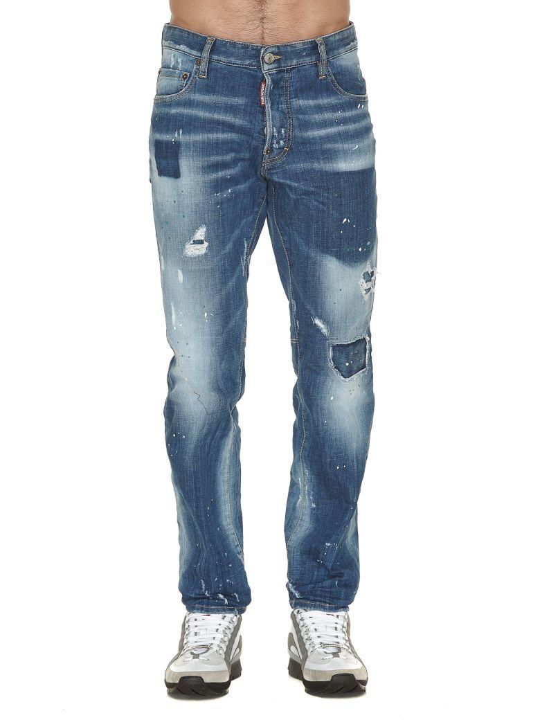 navy biker jeans