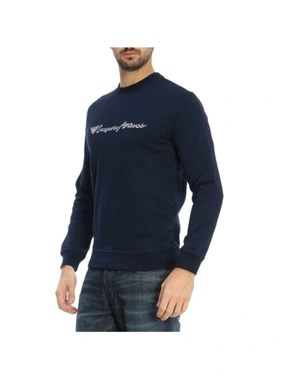 Shop Emporio Armani Sweater Sweater Men  In Blue
