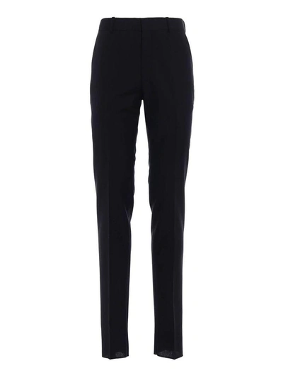 Shop Alexander Mcqueen Straight-leg Tailored Trousers In Black