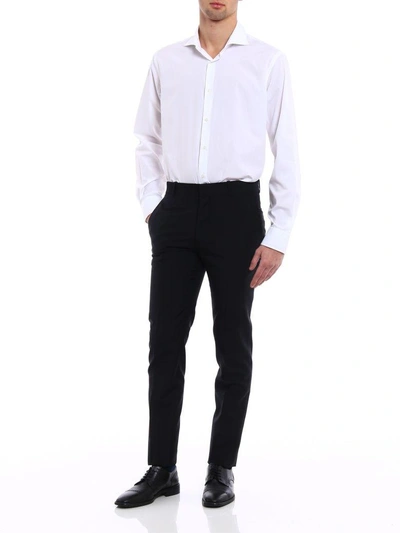 Shop Alexander Mcqueen Straight-leg Tailored Trousers In Black