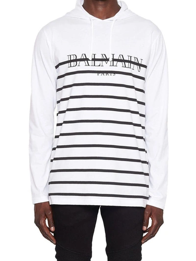 Shop Balmain Shirt In Black & White