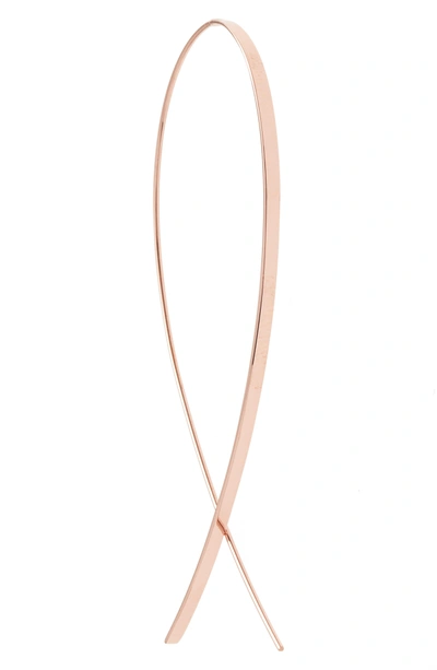 Shop Lana Jewelry Medium Upside Down Hoop Earrings In Rose Gold