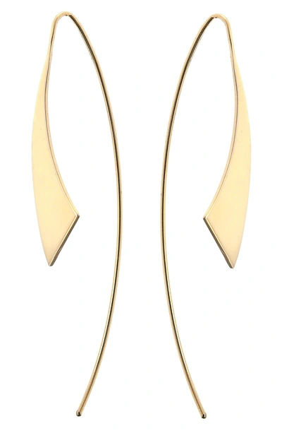 Shop Lana Jewelry Gloss Threader Hoop Earrings In Yellow Gold