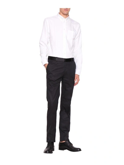 Shop Alexander Mcqueen Cotton And Satin Trousers In Nero