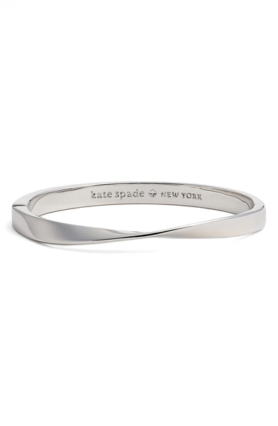 Shop Kate Spade Do The Twist Hinge Bangle In Silver